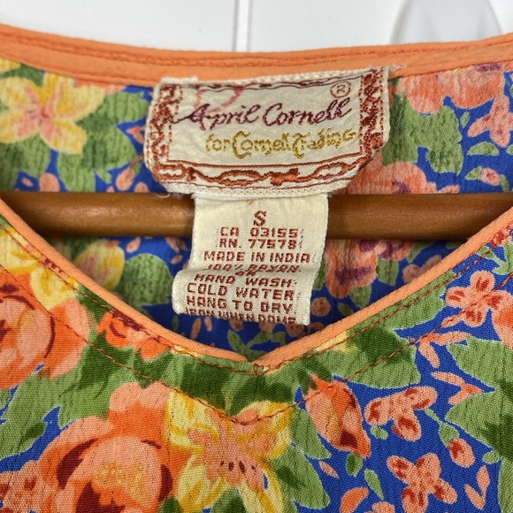 Vintage April Cornell Size Small Sleeveless Dress - Picture 8 of 8